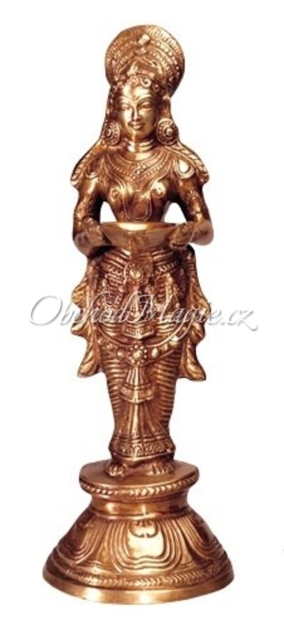 Lakshmi-Socha bohyně Lakshmi mosaz 14cm, 0,3kg