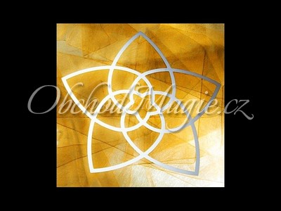 Květ života a květ Venuše-KVĚT VENUŠE, kovová dekorace, 44 cm