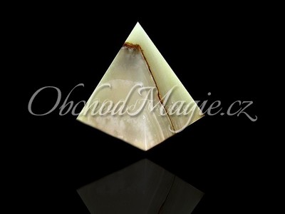 Pyramidy-PYRAMIDA, ONYX, broušená,  5 cm