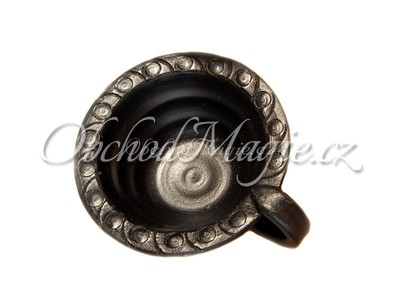 Vykuřovací misky-Vykuřovací miska černá terakota, 13 cm