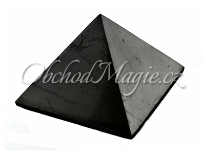 Šungit-Šungitová pyramida leštěná 10cm