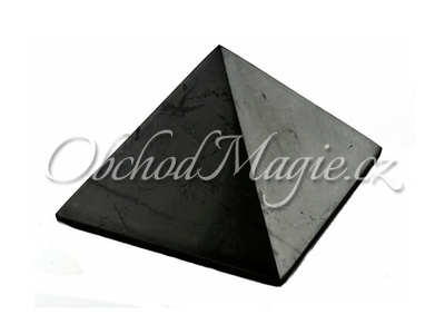 Šungit-Šungitová pyramida leštěná 9cm