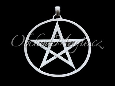 Šperky ochrana-Pentagram velký přívěsek Ag 925/1000, 5cm